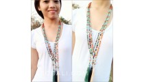 ganitri rudraksha organic natural beads tassels necklace 